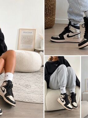 Nike Air Jordan High Silver Metallic & Black Women’s 7.5